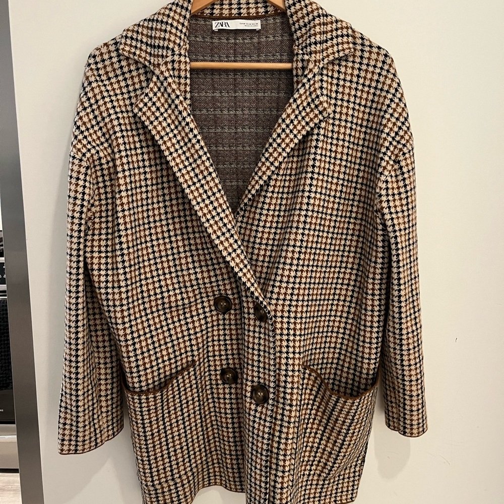 Houndstooth Knit Blazer